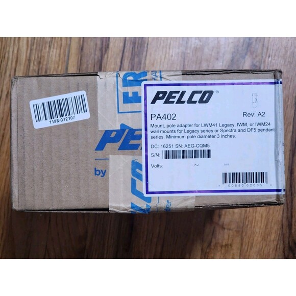 Pelco PA402 Pole Mount Adapter LWM41 Legacy IWM & IWM24 Spectra Pendants Dome